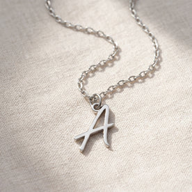 A Necklace | Initial & Letter A Pendant, Gold & Silver