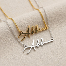Abbie Name Necklace | 18ct Gold, Silver & Vermeil | Ready to Ship