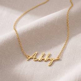 Abby Name Necklace | 18ct Gold, Silver & Vermeil | Ready to Ship