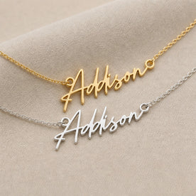 Addison Name Necklace | 18ct Gold, Silver & Vermeil | Ready to Ship