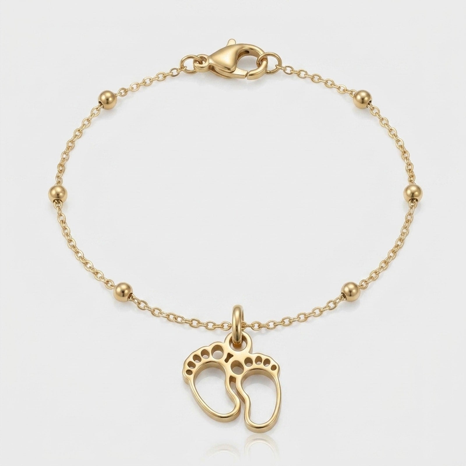 Baby Feet Charm Necklace & Bracelet
