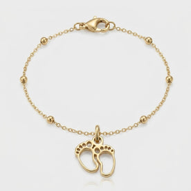 Baby Feet Charm Necklace & Bracelet