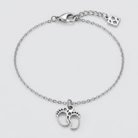 Baby Feet Charm Necklace & Bracelet