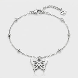 Butterfly Charm Necklace & Bracelet