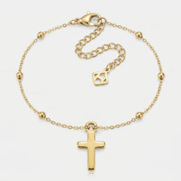 Cross Charm Necklace & Bracelet