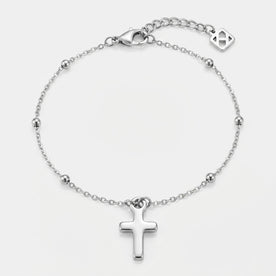 Cross Charm Necklace & Bracelet
