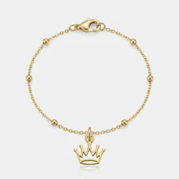 Crown Charm Necklace & Bracelet