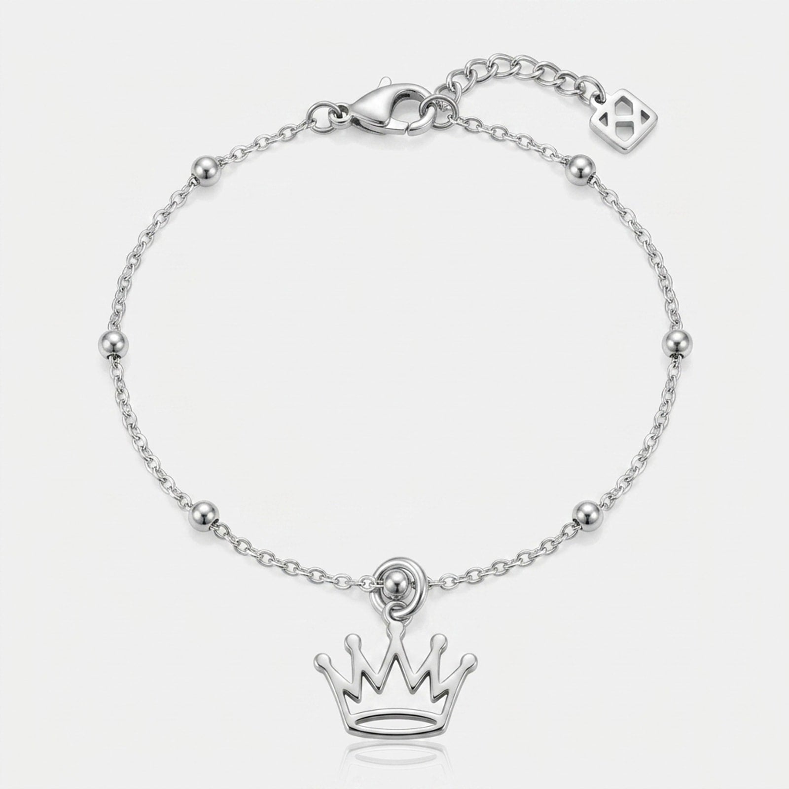 Crown Charm Necklace & Bracelet