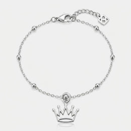 Crown Charm Necklace & Bracelet