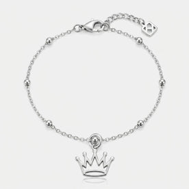 Crown Charm Necklace & Bracelet
