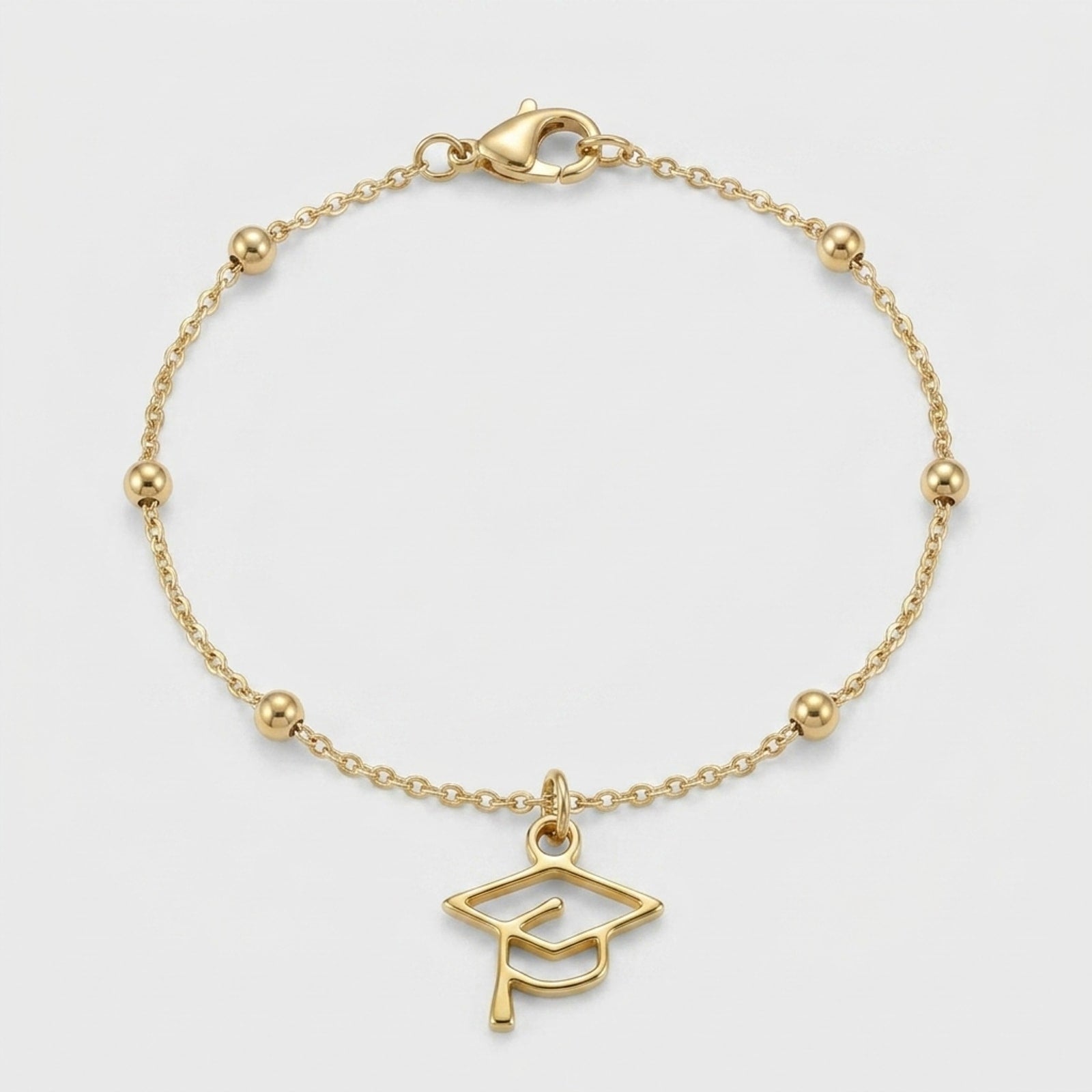 Graduation Cap Charm Necklace & Bracelet