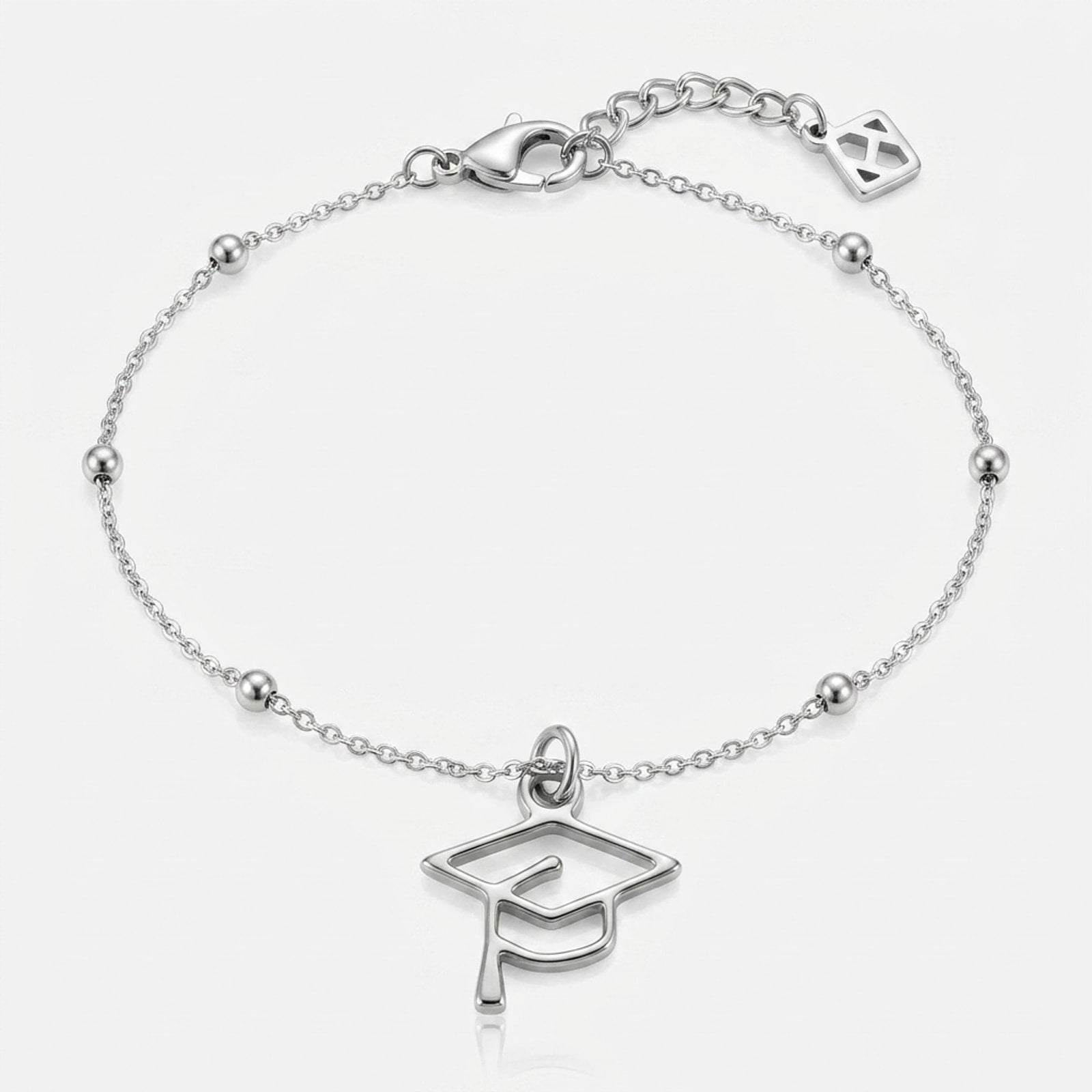 Graduation Cap Charm Necklace & Bracelet