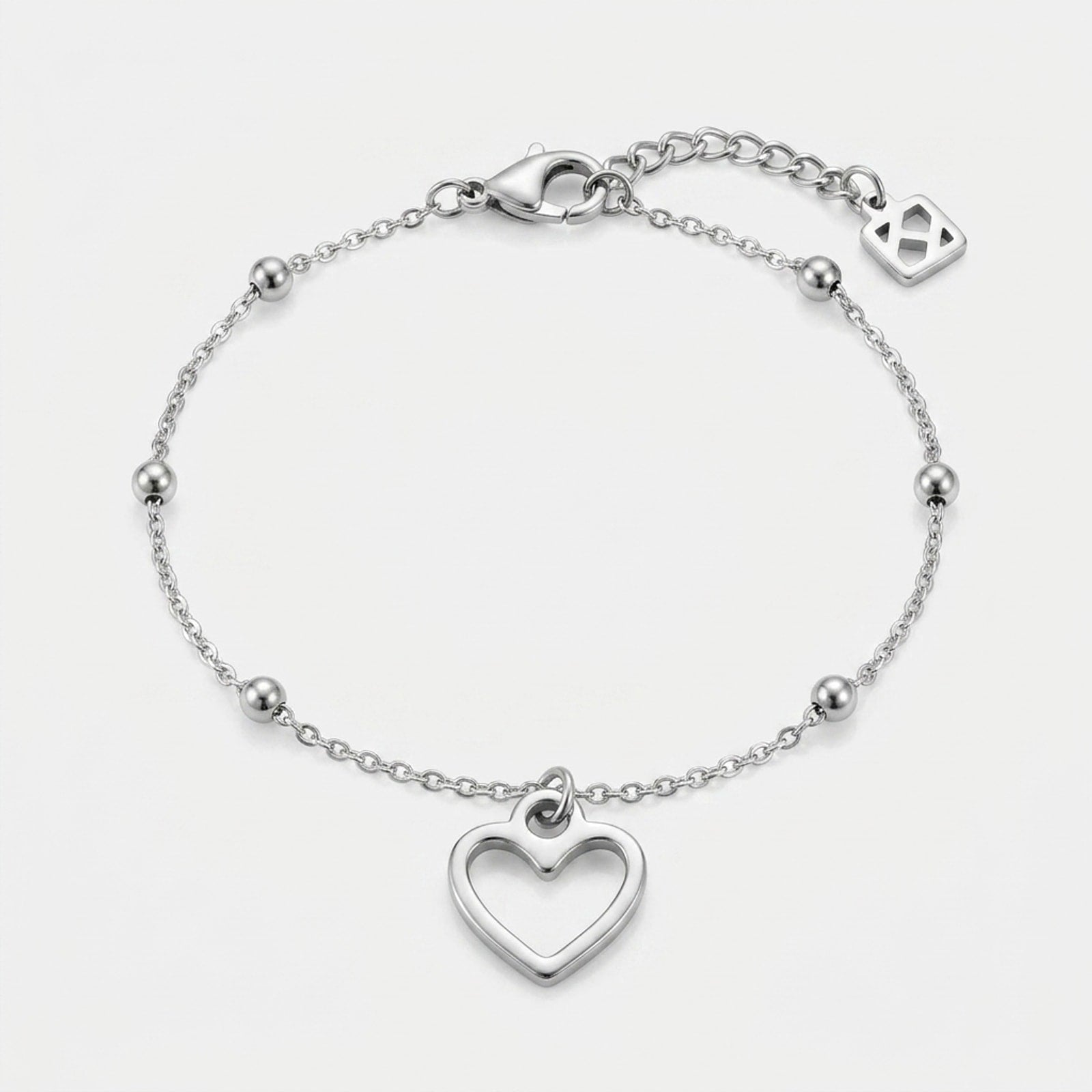 Heart Charm Necklace & Bracelet