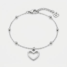 Heart Charm Necklace & Bracelet