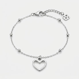 Heart Charm Necklace & Bracelet