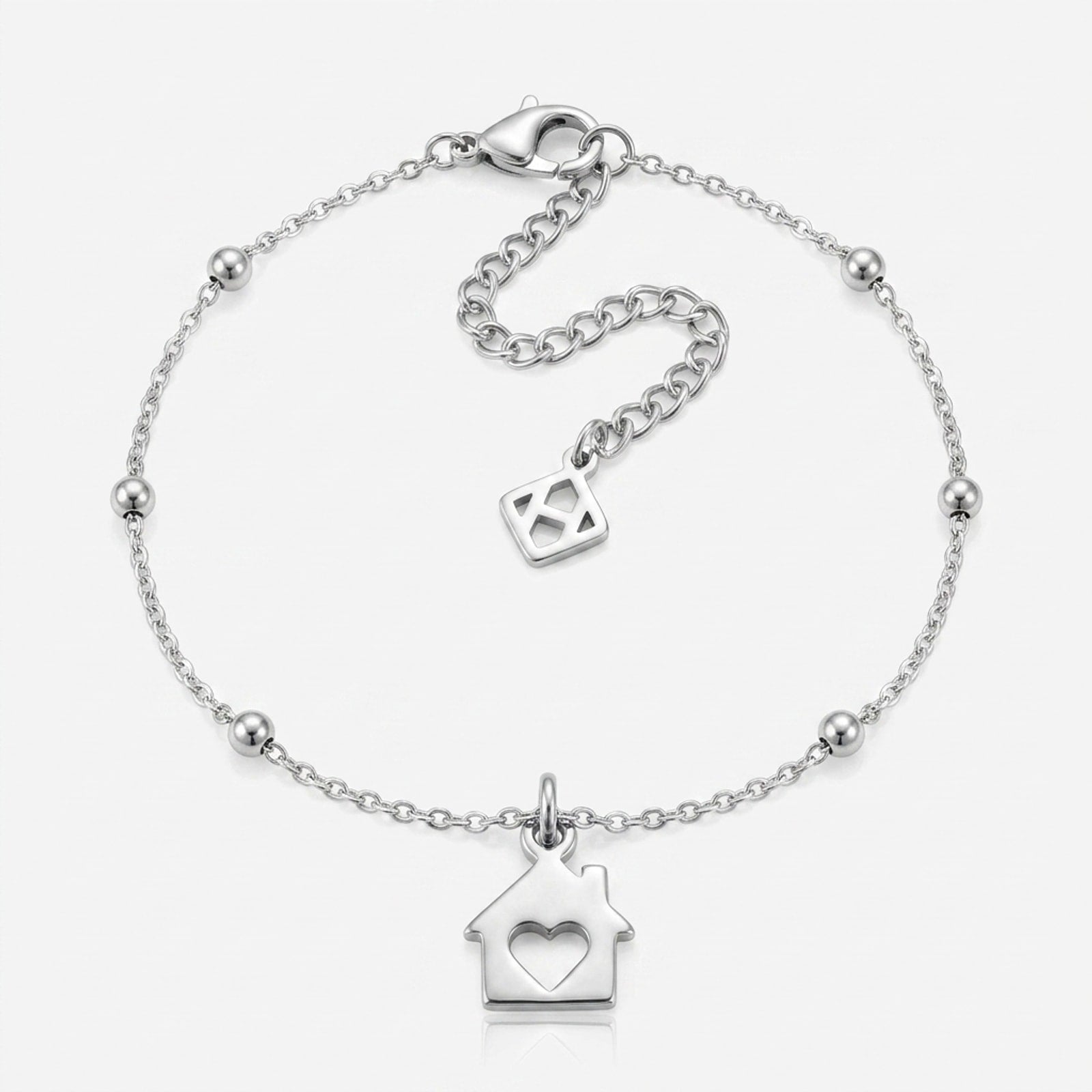 House & Heart Home Charm Necklace & Bracelet