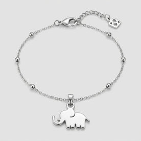 Lucky Elephant Charm Necklace & Bracelet