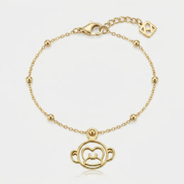 Monkey Charm Necklace & Bracelet