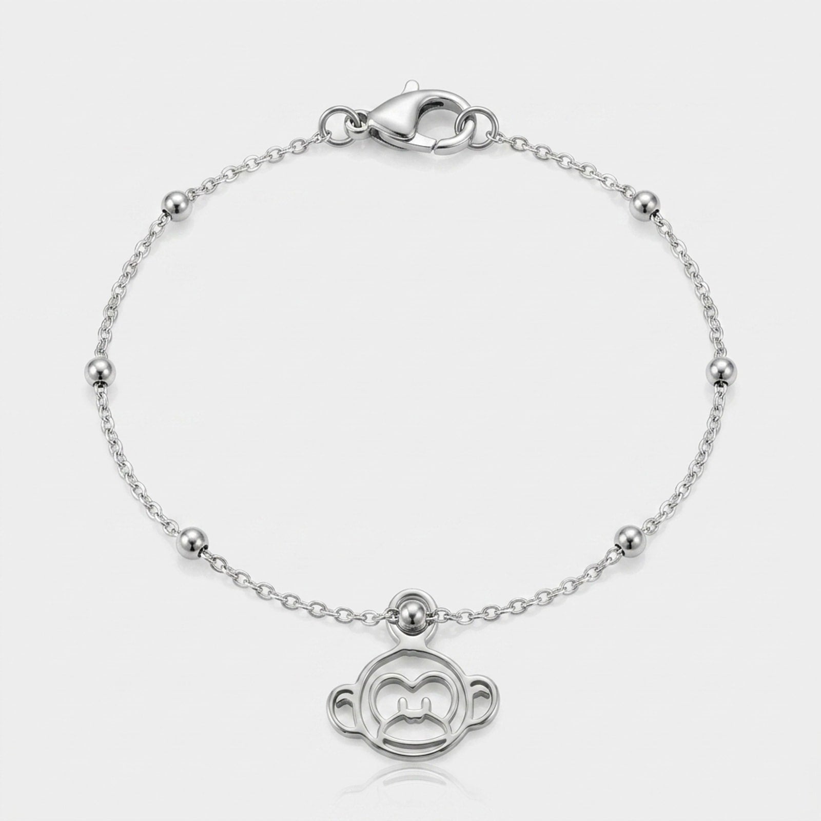 Monkey Charm Necklace & Bracelet