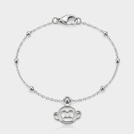 Monkey Charm Necklace & Bracelet