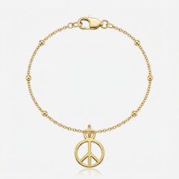 Peace Charm Necklace & Bracelet