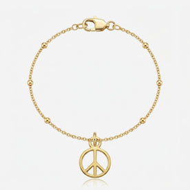 Peace Charm Necklace & Bracelet