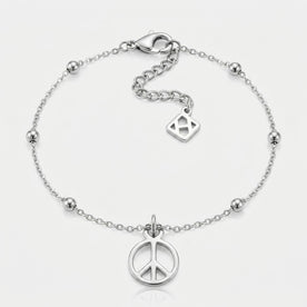 Peace Charm Necklace & Bracelet