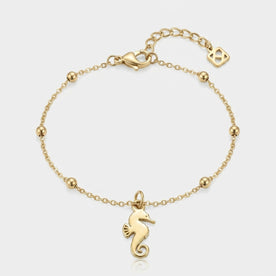 Seahorse Charm Necklace & Bracelet