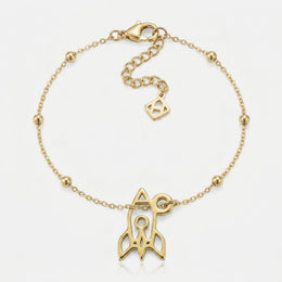 Space Rocket Charm Necklace & Bracelet
