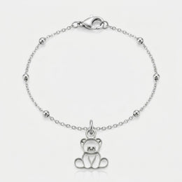 Teddy Bear Charm Necklace & Bracelet