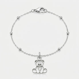Teddy Bear Charm Necklace & Bracelet