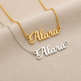Alara Name Necklace | 18ct Gold, Silver & Vermeil | Ready to Ship