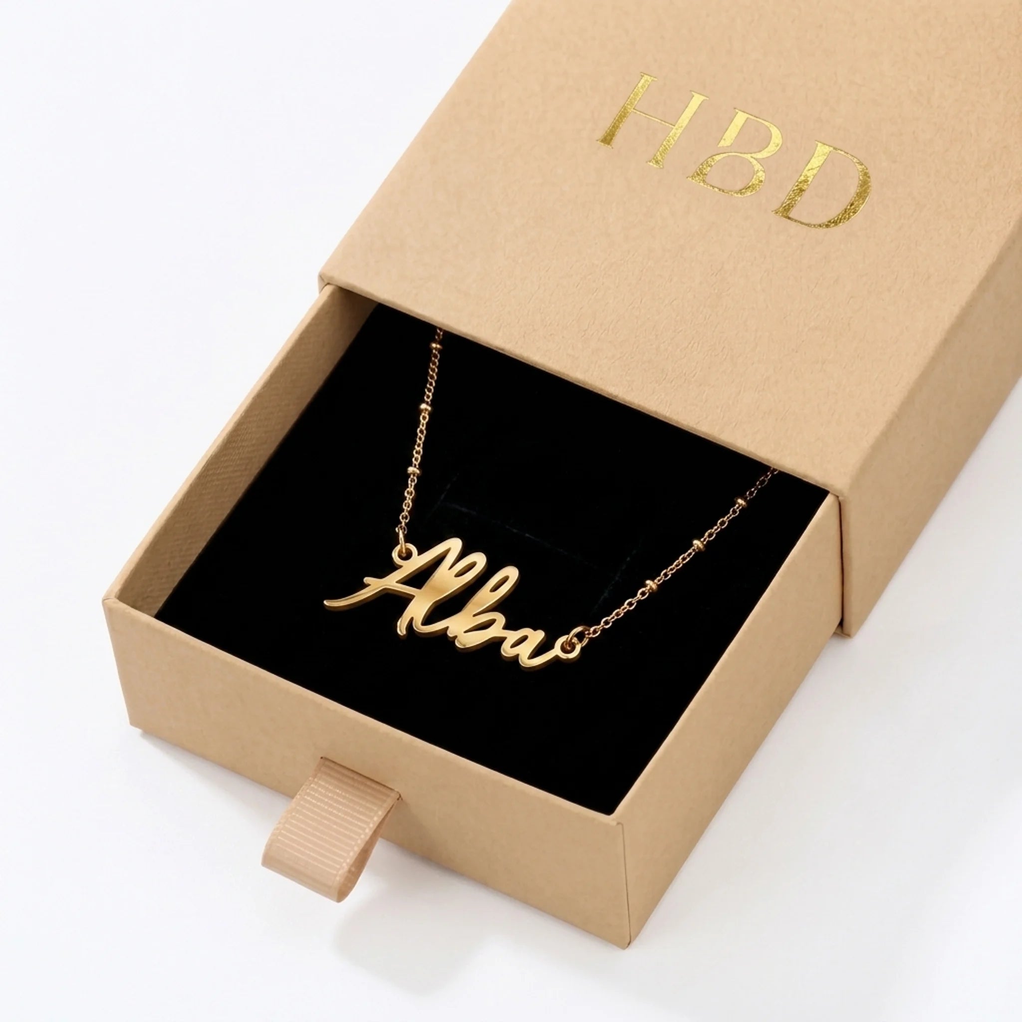 Alba Name Necklace | 18ct Gold, Silver & Vermeil | Ready to Ship
