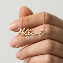 Albert Name Necklace | 18ct Gold, Silver & Vermeil | Ready to Ship