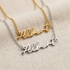 Albert Name Necklace | 18ct Gold, Silver & Vermeil | Ready to Ship
