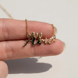 Albie Name Necklace | 18ct Gold, Silver & Vermeil | Ready to Ship