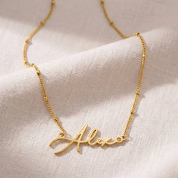 Alex Name Necklace | 18ct Gold, Silver & Vermeil | Ready to Ship
