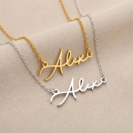 Alex Name Necklace | 18ct Gold, Silver & Vermeil | Ready to Ship