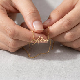 Alex Name Necklace | 18ct Gold, Silver & Vermeil | Ready to Ship