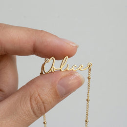 Alice Name Necklace | 18ct Gold, Silver & Vermeil | Ready to Ship