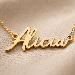 Alicia Name Necklace | 18ct Gold, Silver & Vermeil | Ready to Ship