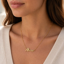Alicia Name Necklace | 18ct Gold, Silver & Vermeil | Ready to Ship