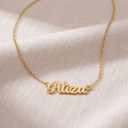 Aliza Name Necklace | 18ct Gold, Silver & Vermeil | Ready to Ship