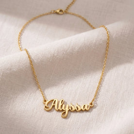Alyssa Name Necklace | 18ct Gold, Silver & Vermeil | Ready to Ship