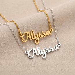 Alyssa Name Necklace | 18ct Gold, Silver & Vermeil | Ready to Ship