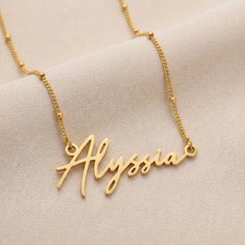 Alyssia Name Necklace | 18ct Gold, Silver & Vermeil | Ready to Ship