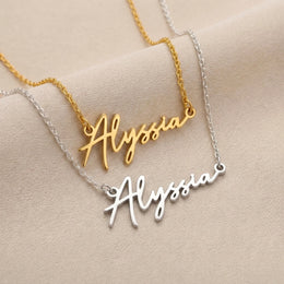 Alyssia Name Necklace | 18ct Gold, Silver & Vermeil | Ready to Ship