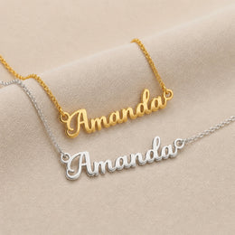 Amanda Name Necklace | 18ct Gold, Silver & Vermeil | Ready to Ship