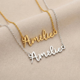 Amelie Name Necklace | 18ct Gold, Silver & Vermeil | Ready to Ship