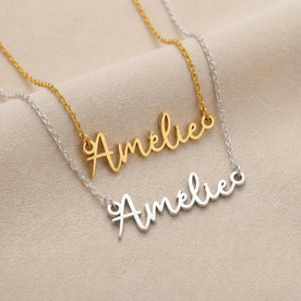 Amelie Name Necklace | 18ct Gold, Silver & Vermeil | Ready to Ship